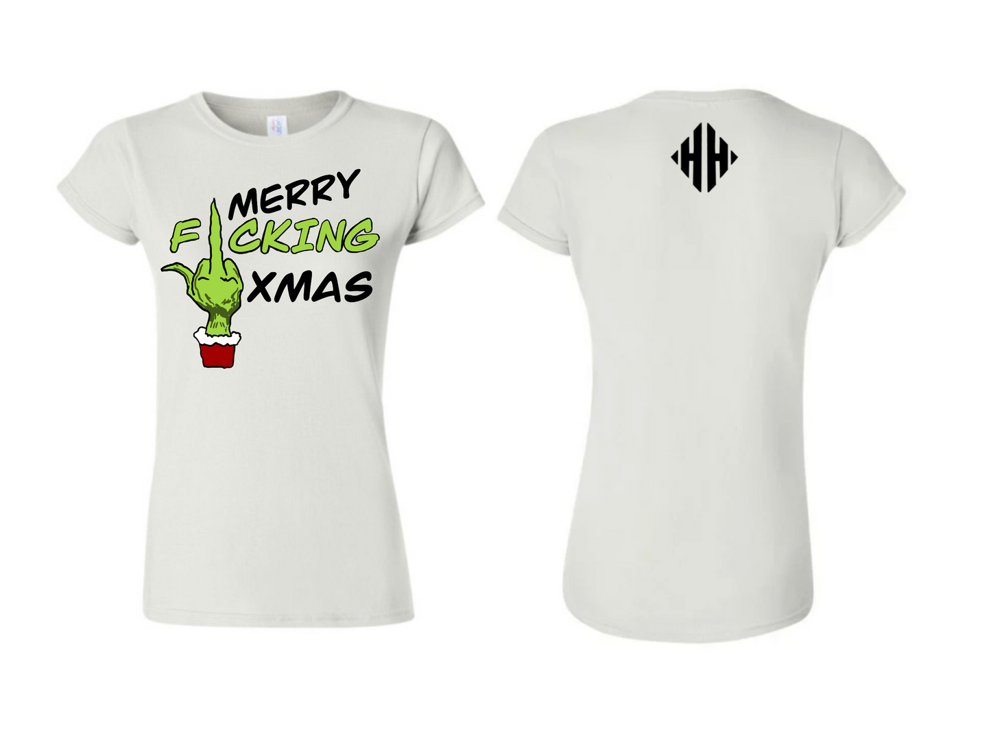 Womens Grinch Merry Fucking xmas shirt