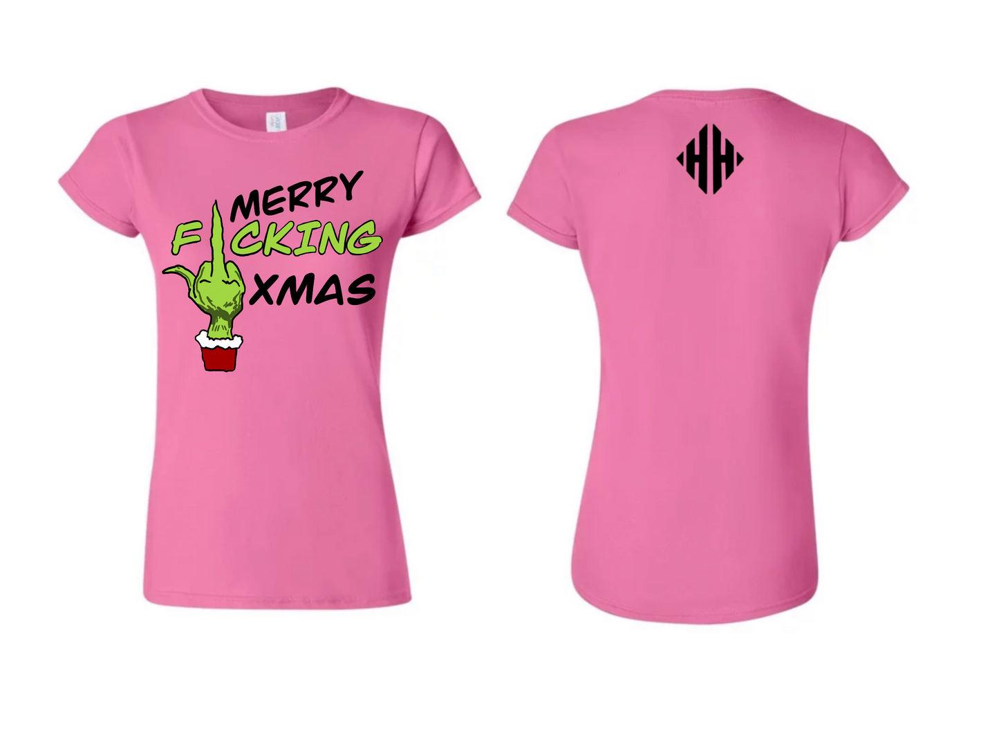 Womens Grinch Merry Fucking xmas shirt