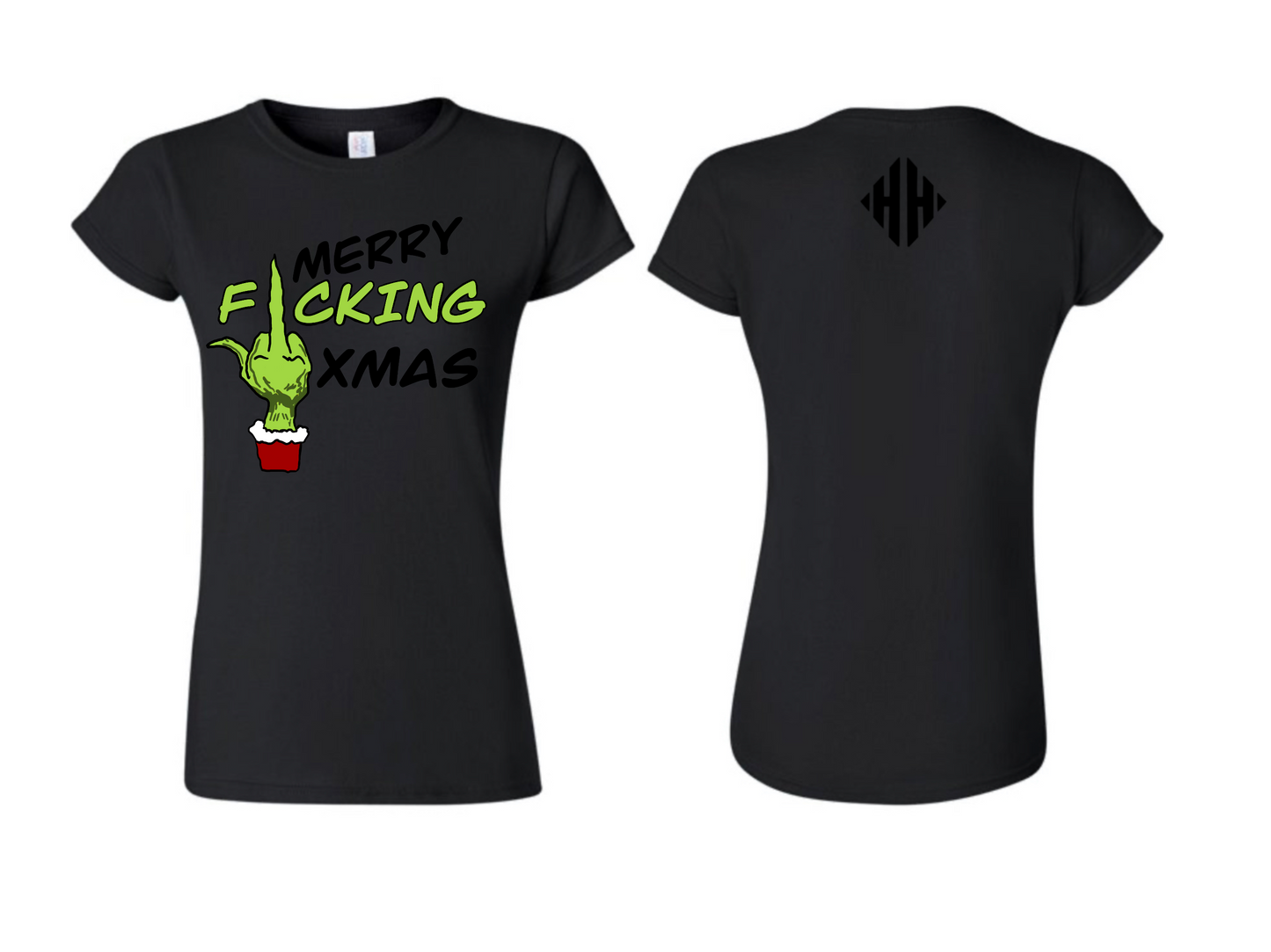 Womens Grinch Merry Fucking xmas shirt
