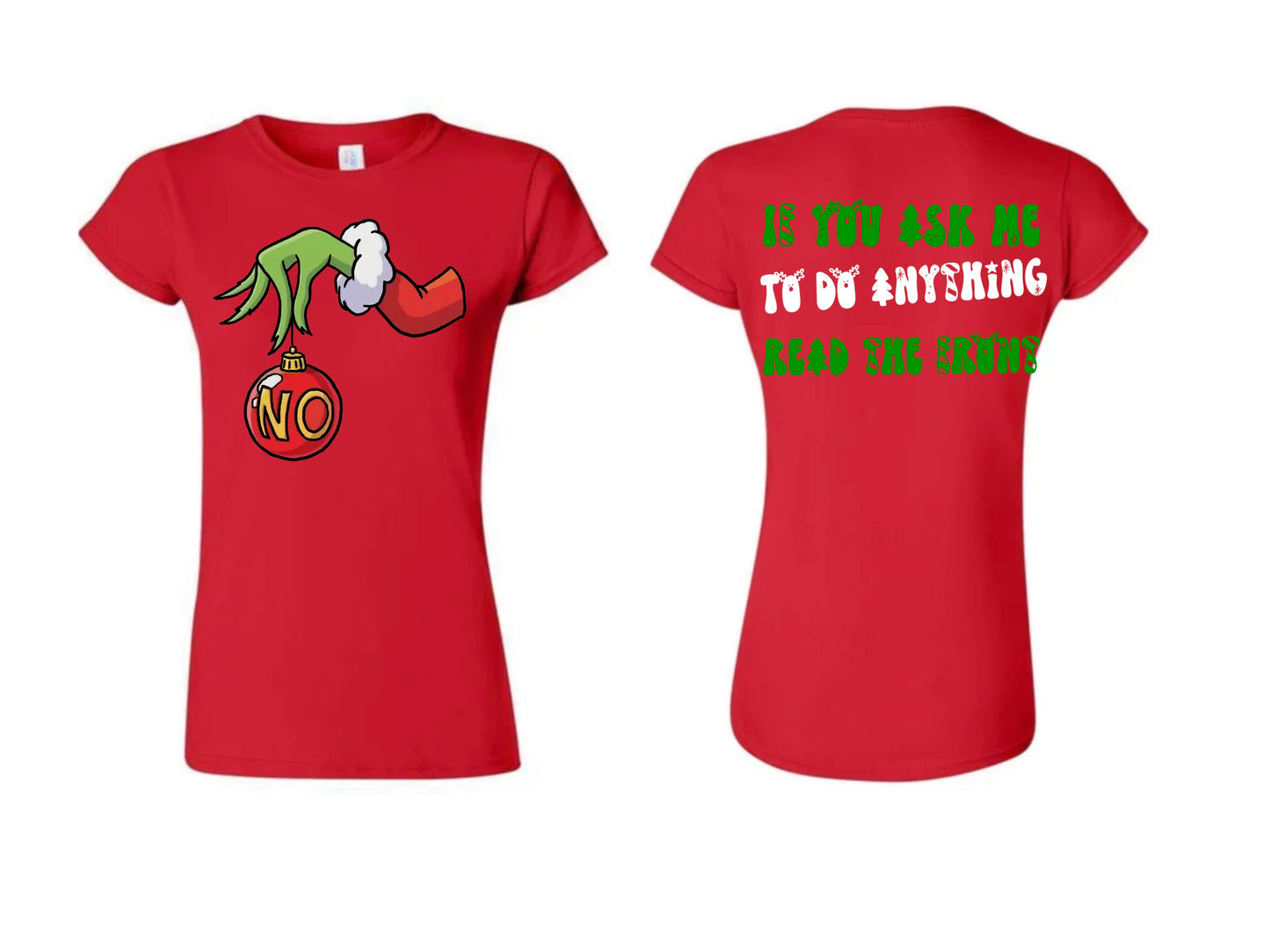 Womens Grinch No Shirt