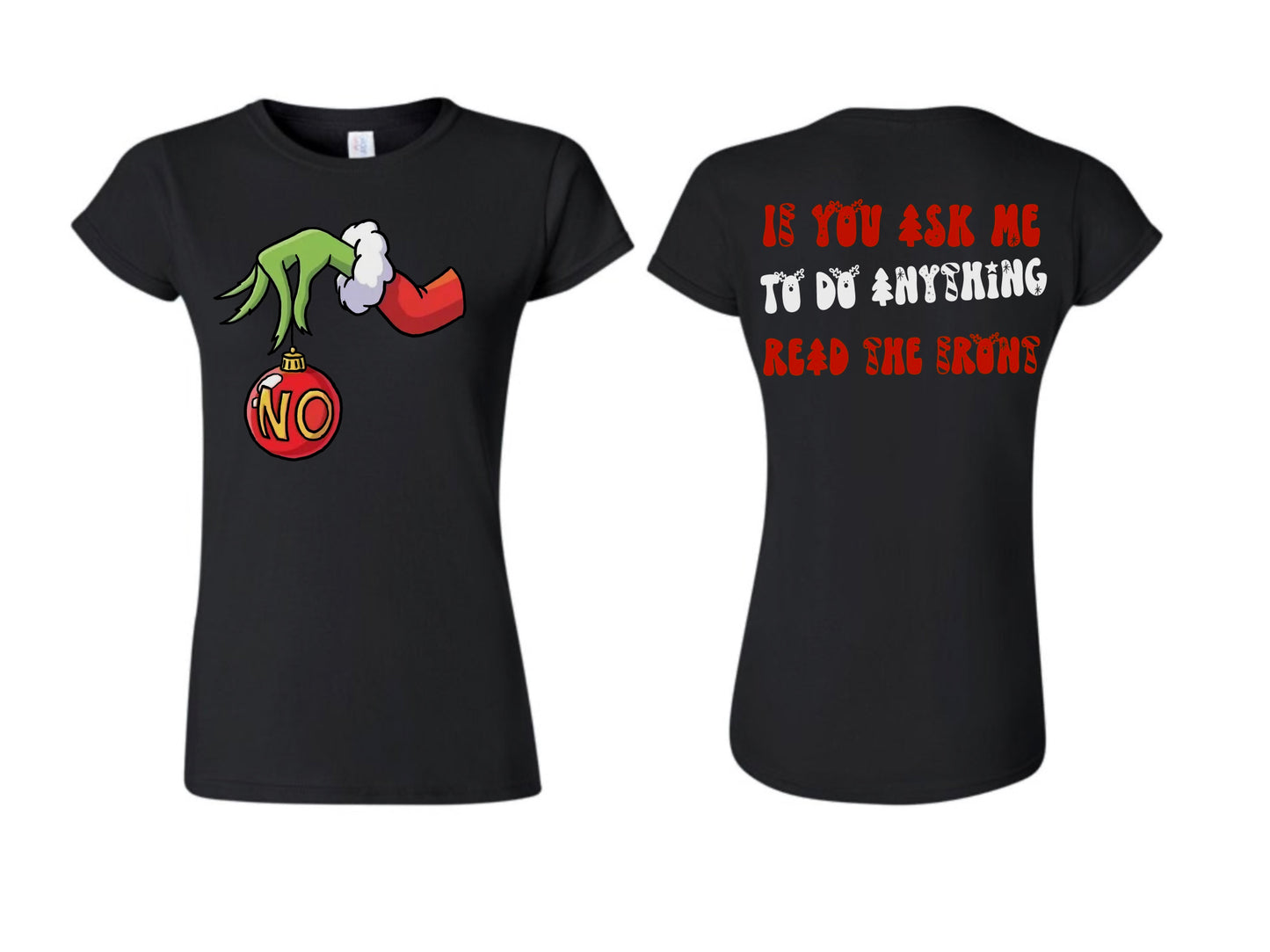 Womens Grinch No Shirt